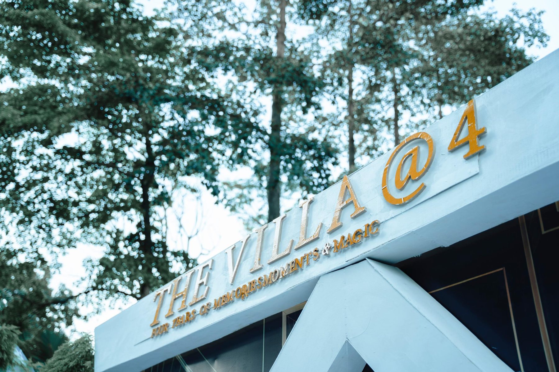 The Villa entrance dressed for the 4th anniversary